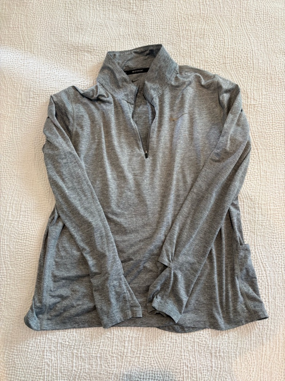 Nike Gray Dri-FIT Running Quarter-Zip